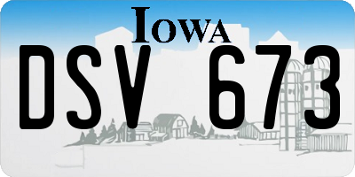 IA license plate DSV673