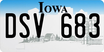 IA license plate DSV683