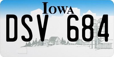 IA license plate DSV684
