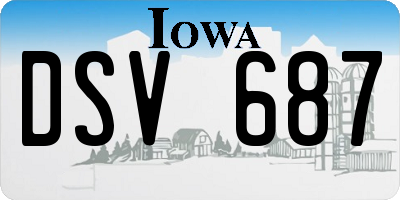 IA license plate DSV687