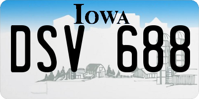IA license plate DSV688