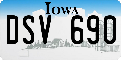 IA license plate DSV690