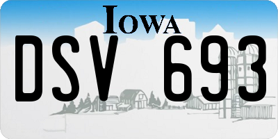 IA license plate DSV693