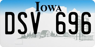IA license plate DSV696