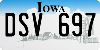 IA license plate DSV697