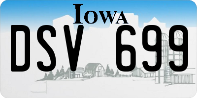 IA license plate DSV699