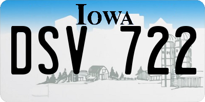 IA license plate DSV722
