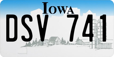 IA license plate DSV741