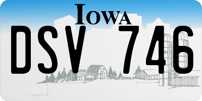 IA license plate DSV746
