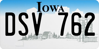 IA license plate DSV762