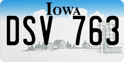 IA license plate DSV763