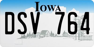 IA license plate DSV764