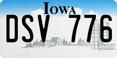 IA license plate DSV776