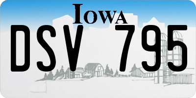IA license plate DSV795