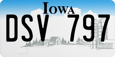 IA license plate DSV797