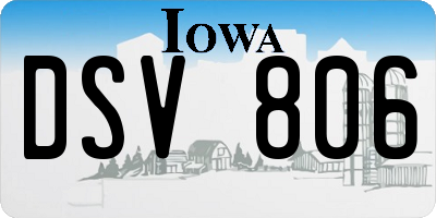 IA license plate DSV806