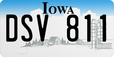 IA license plate DSV811