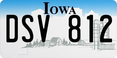 IA license plate DSV812