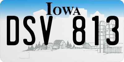 IA license plate DSV813