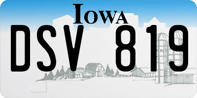 IA license plate DSV819