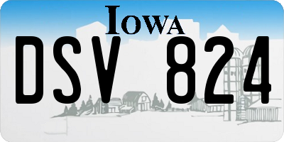 IA license plate DSV824