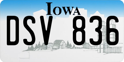IA license plate DSV836