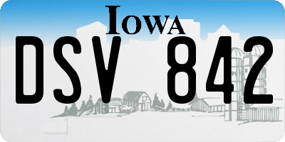 IA license plate DSV842