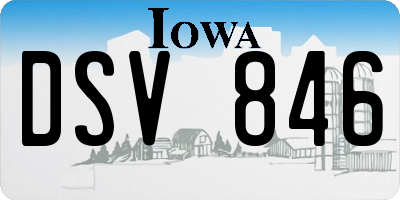 IA license plate DSV846