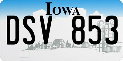 IA license plate DSV853
