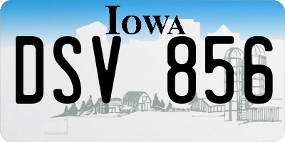 IA license plate DSV856