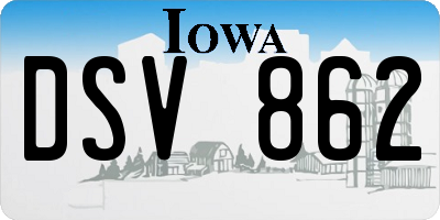 IA license plate DSV862