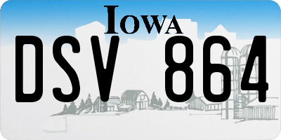 IA license plate DSV864