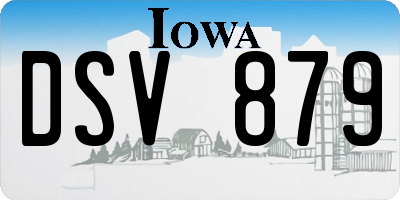 IA license plate DSV879