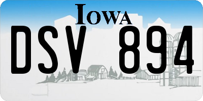 IA license plate DSV894