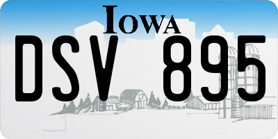 IA license plate DSV895