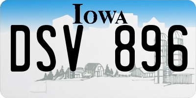 IA license plate DSV896