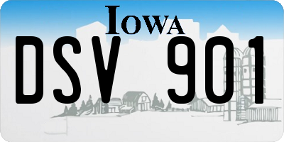 IA license plate DSV901