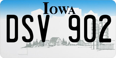 IA license plate DSV902