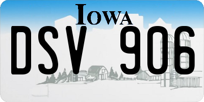 IA license plate DSV906