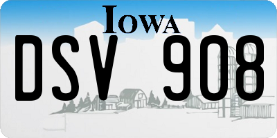 IA license plate DSV908