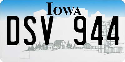 IA license plate DSV944