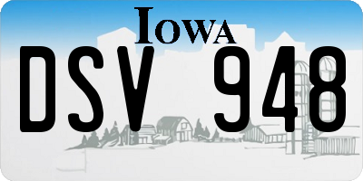 IA license plate DSV948