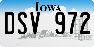 IA license plate DSV972