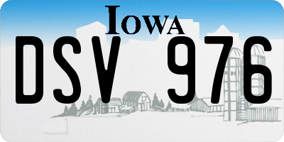 IA license plate DSV976