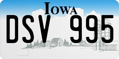 IA license plate DSV995