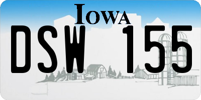 IA license plate DSW155