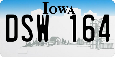 IA license plate DSW164