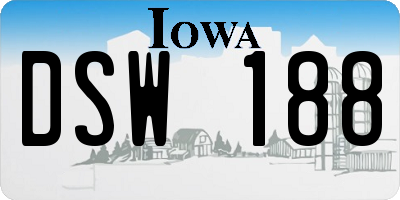 IA license plate DSW188