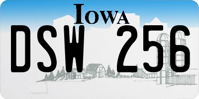 IA license plate DSW256