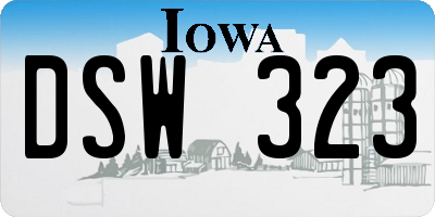 IA license plate DSW323
